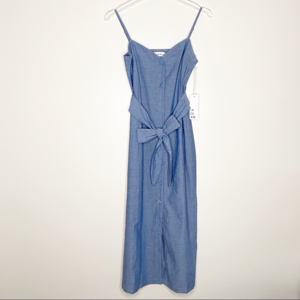 SOLD NWT Lacausa Bluebell Chambray Denim Dress - Picture 2 of 9